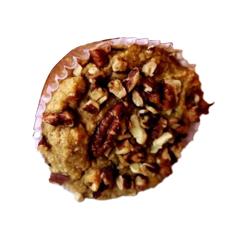 Banana CC Muffins w/ Roasted Pecans