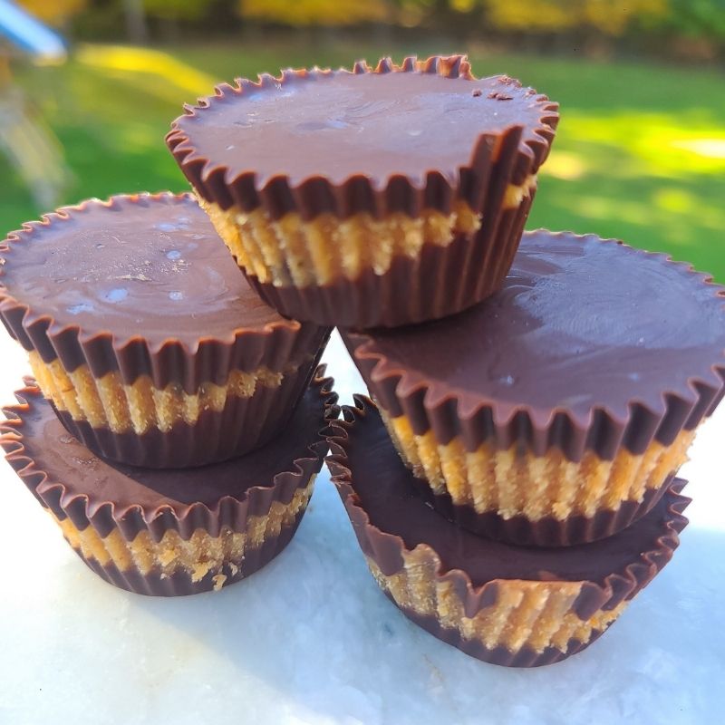 Salted Caramel Cookie Dough Cups (KFP) - Pure Bakes by Danielle